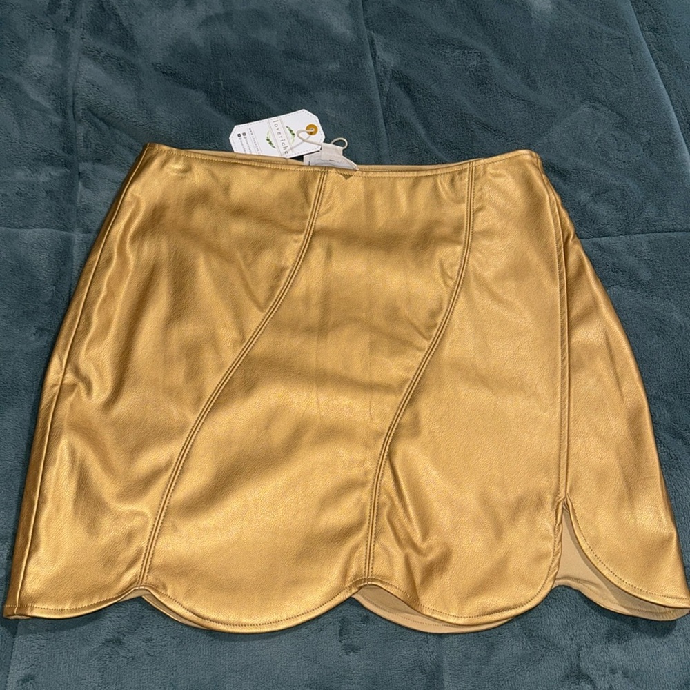 Loveriche gold mini skirt